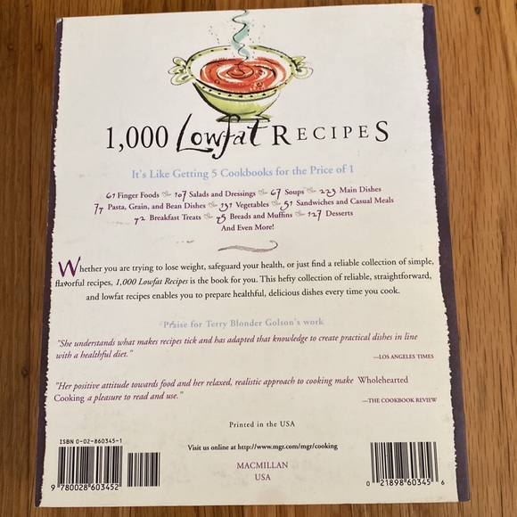 1,000 Low-fat Recipes by Terry Blonder Golson - book paperback (cookbook) - Picture 2 of 7